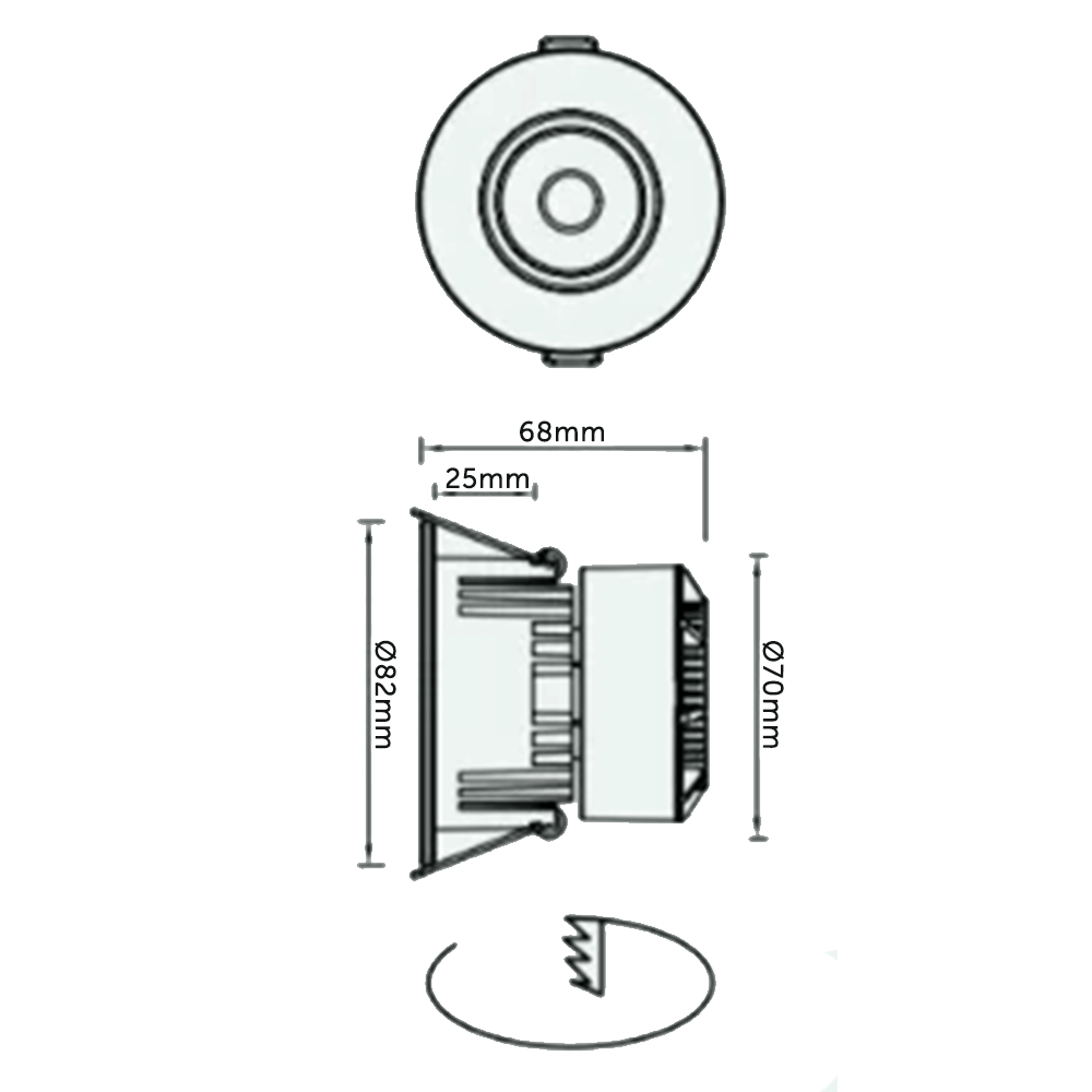 Pro-Light 3 Tone LED Dimmable Bathroom Downlight