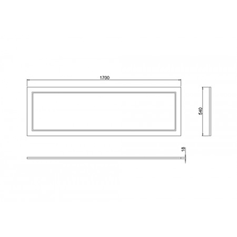 Burlington Arundel 170 Bath Side Panel - Matt White