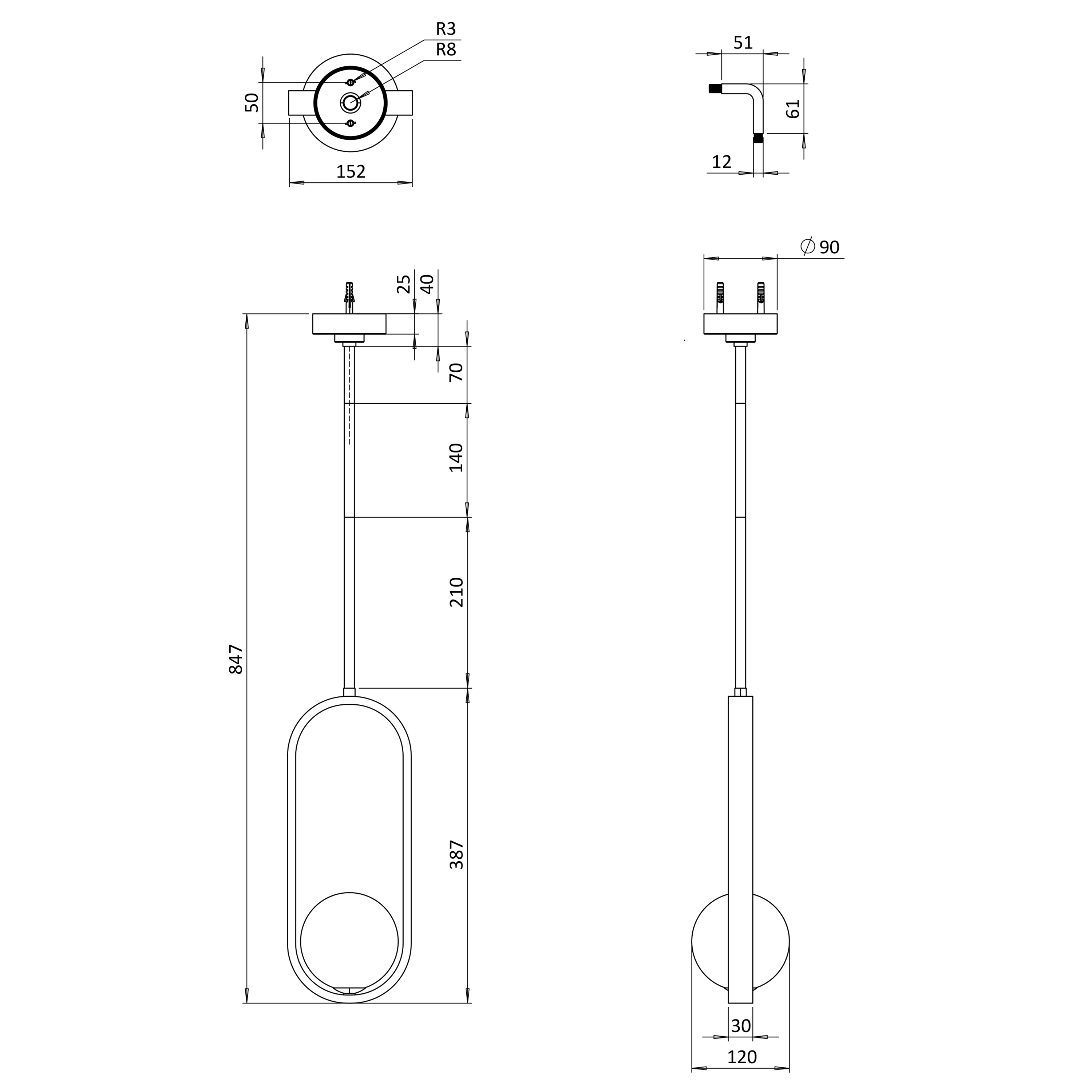 Crosswater Tranquil Pendant Light