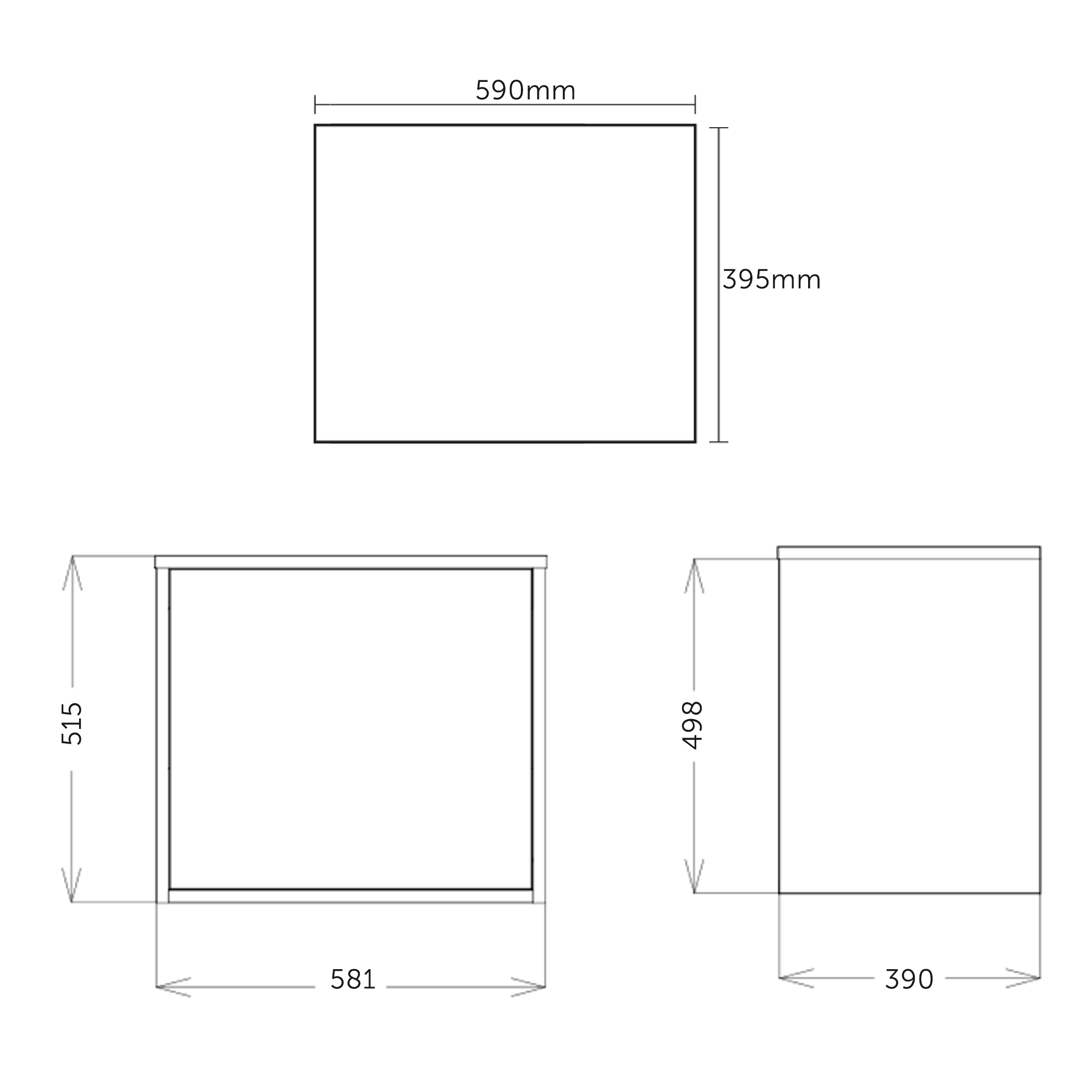 Billy 600mm Wall Hung Vanity Unit & Countertop